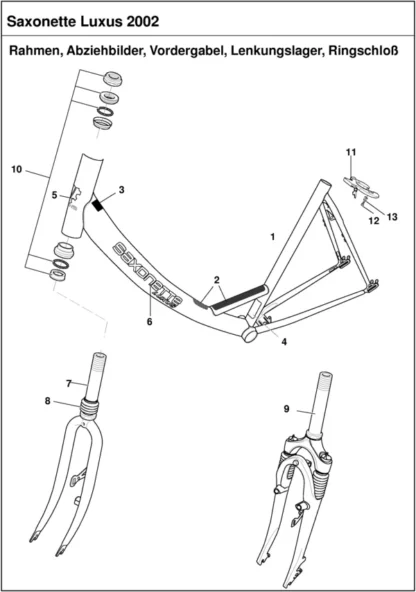 Saxonette Luxus E-Start Federgabel