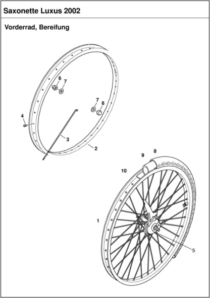 Saxonette Luxus Handstart Federgabel