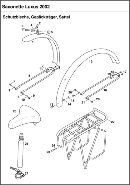 Saxonette Luxus Handstart Starrgabel