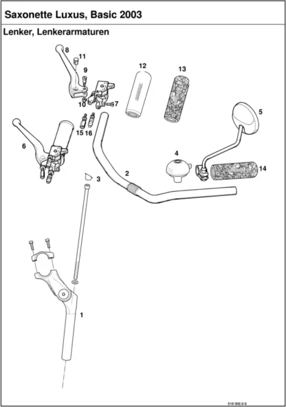 Saxonette Basic Handstart Federgabel