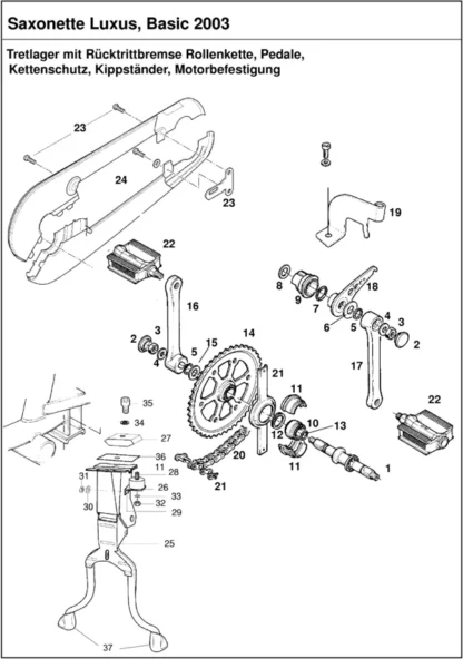 Saxonette Basic Handstart Federgabel